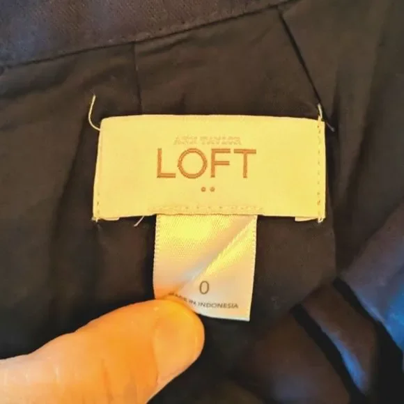 Loft Size 0 Navy Blue Linen Sleeveless Dress - Picture 6 of 7